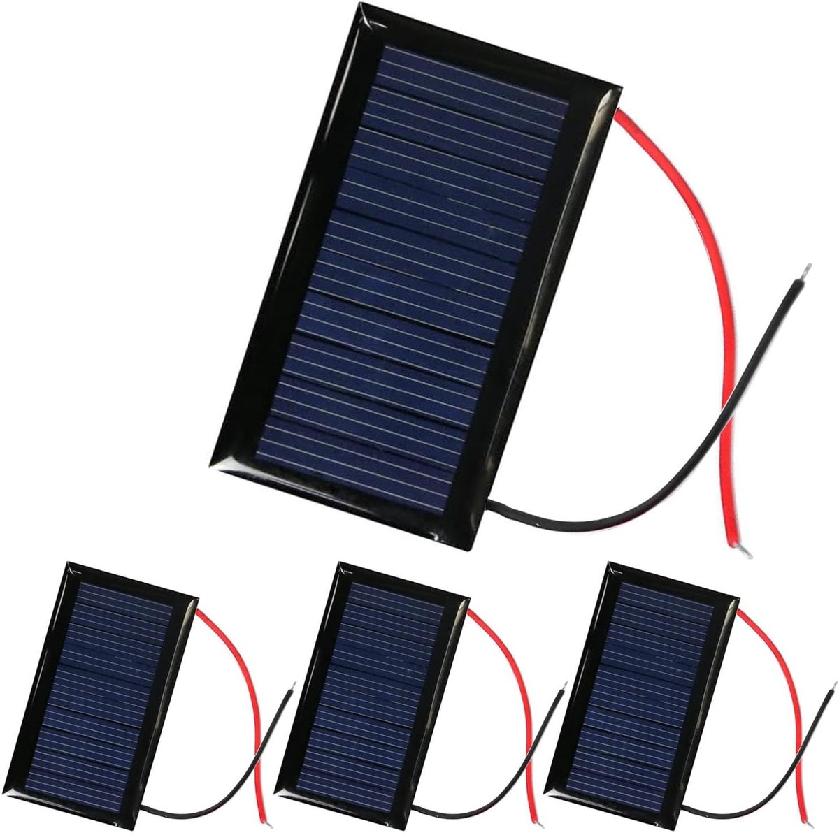 Mini zonnepaneel set 4 stuks 5V 30mA - compact en draagbaar - ideaal voor DIY projecten - ShopVlot