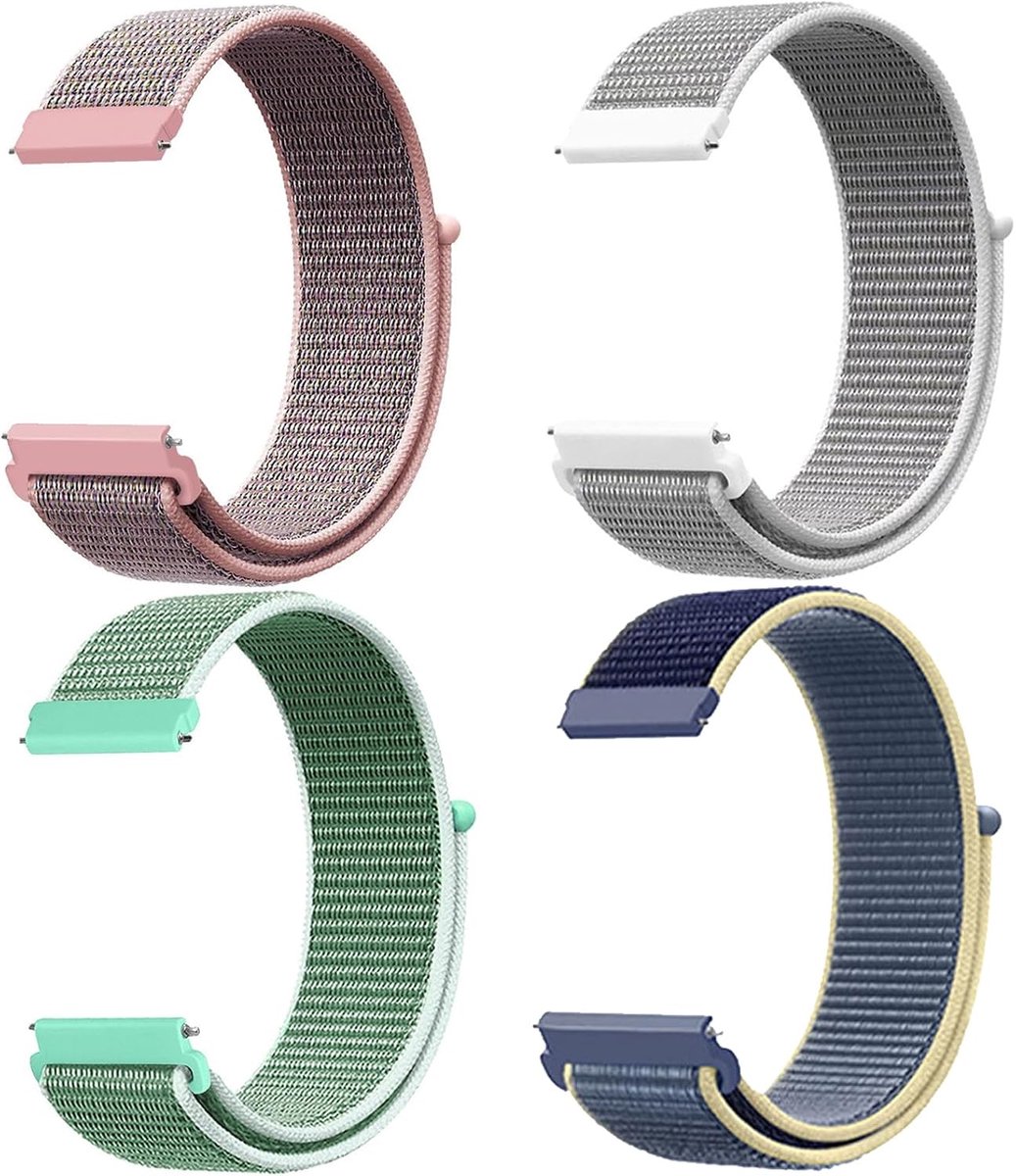 Horlogebanden 22mm/20mm - Quick Release - Elastisch nylon - Ideaal voor snel verwisselen - ShopVlot