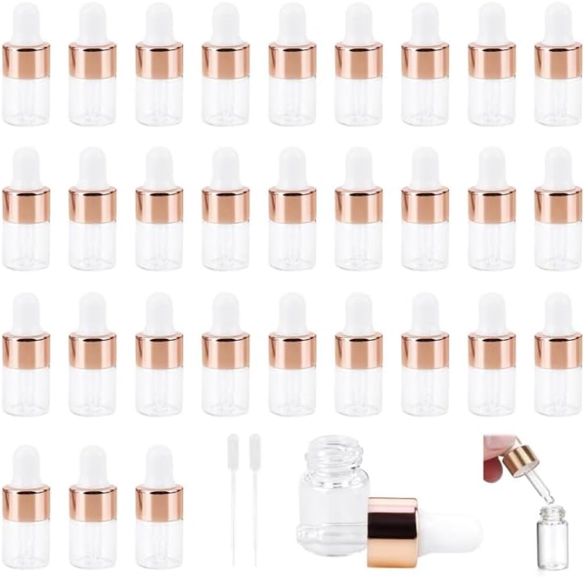 Mini pipetfles 30 ml - plastic - handig voor vloeistoffen - ideaal voor precisie - ShopVlot