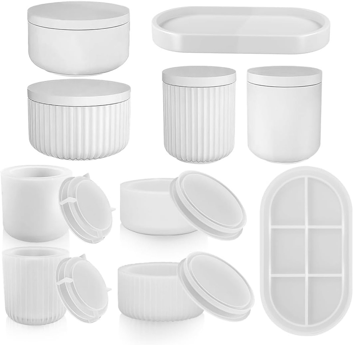 Siliconen Mallen Vaas 5 Stuks - Diverse Maten - Herbruikbaar en Duurzaam - Perfect voor DIY Vaas maken - ShopVlot