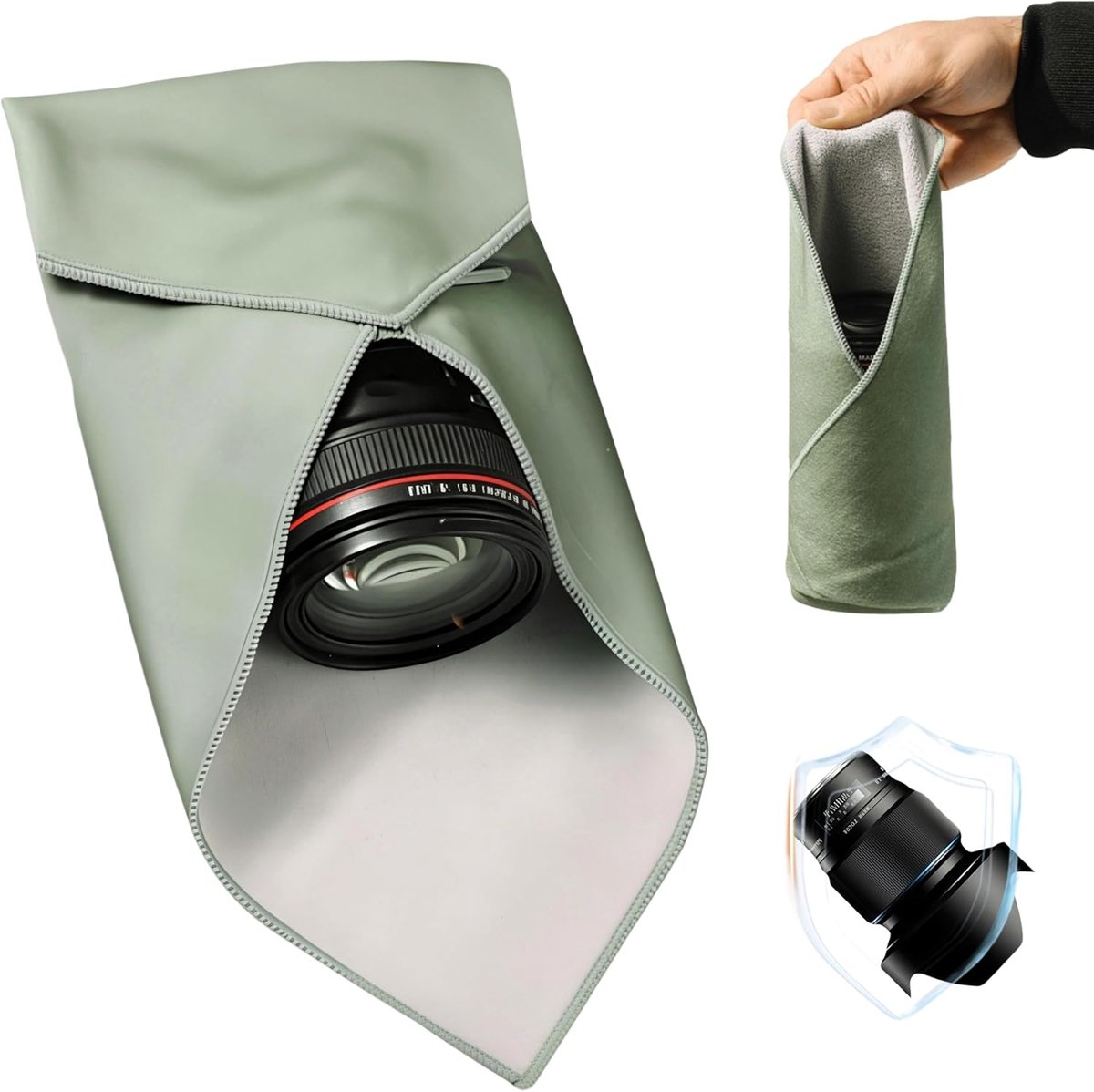 Camera Bescherming - Doek - Apparatuur Beschermen - Nano-Grip - 45 x 45 cm - Groen