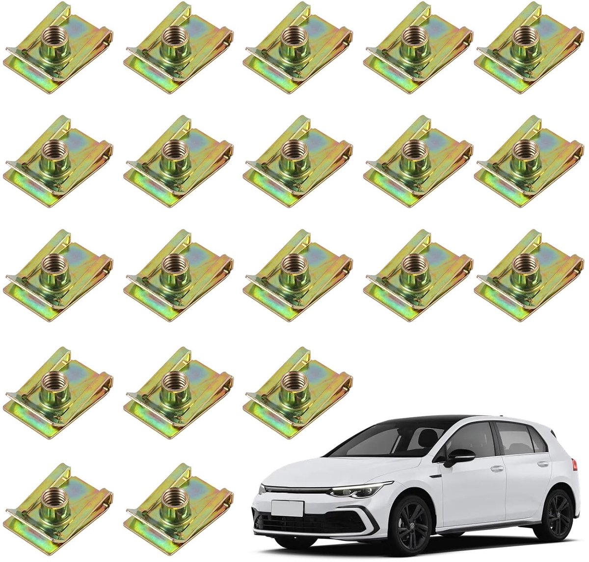 Car Mount Nut Pliers M6 - 20 Stuks - Duurzaam Manganese Staal - Voor Auto Interieur Reparaties - ShopVlot