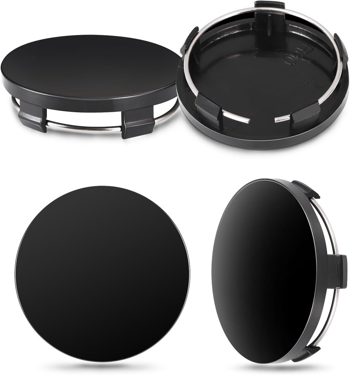 Wielnaafdeksels 60 mm - universele hub caps - gepolijste afwerking - duurzaam en stijlvol - ShopVlot