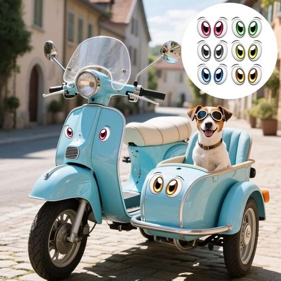 Robotmaaiers stickers - Set van 6 kleurrijke reflecterende oogstickers - Zelfklevend en waterdicht - ShopVlot — afbeelding 5