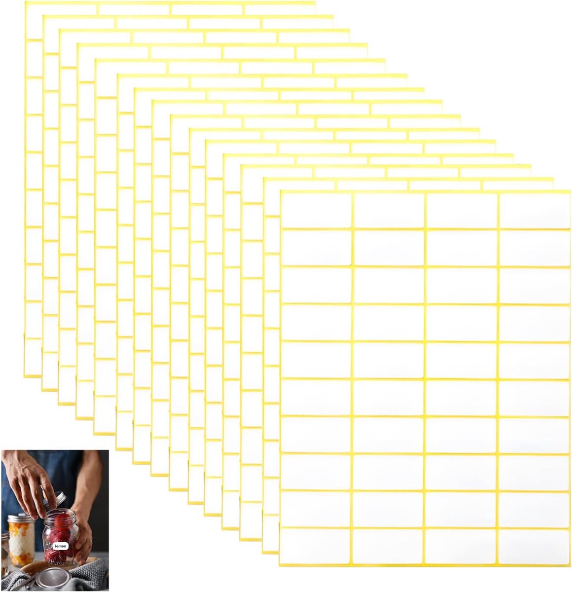 Zelfklevende etiketten 600 stuks - witte stickers - universeel inzetbaar - ideaal voor organisatieprojecten - ShopVlot