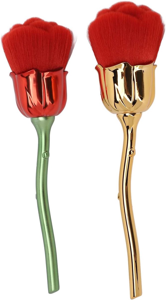 Nail Dust Brush - Rozenvorm - Lange Handvat - Elegant en comfortabel voor manicure - ShopVlot