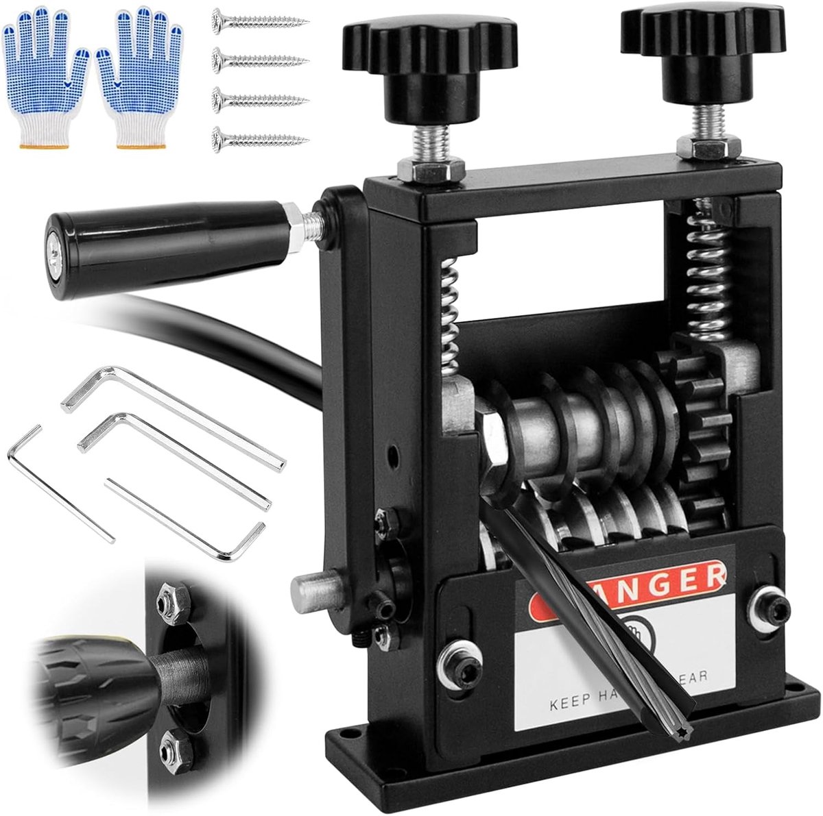 Allecta Kabeldunmachine - Handmatige elektrische stripper voor kabels van 3-17 mm - Afneembare handgreep - Kabelstripper voor afvaldraad - Draadstripper voor meerdere draden - 5 draden tegelijkertijd strippen.