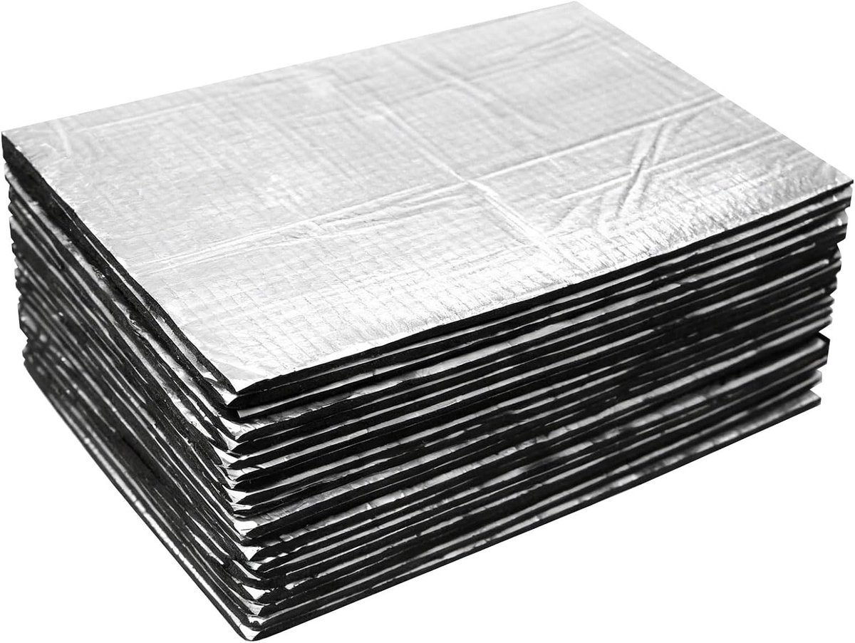 Isolatiematten 20 Stuks - Zelfklevend Aluminium Butyl - Geluidisolatie en Warmtebescherming - Ideaal voor auto - ShopVlot