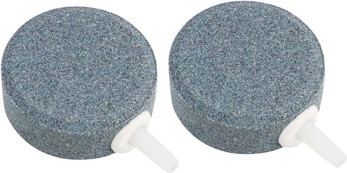 Aquarium luchtsteen set van 2 - 4 x 5,5 cm - fijn zand en grind - efficiënte zuurstoftoevoer - ShopVlot