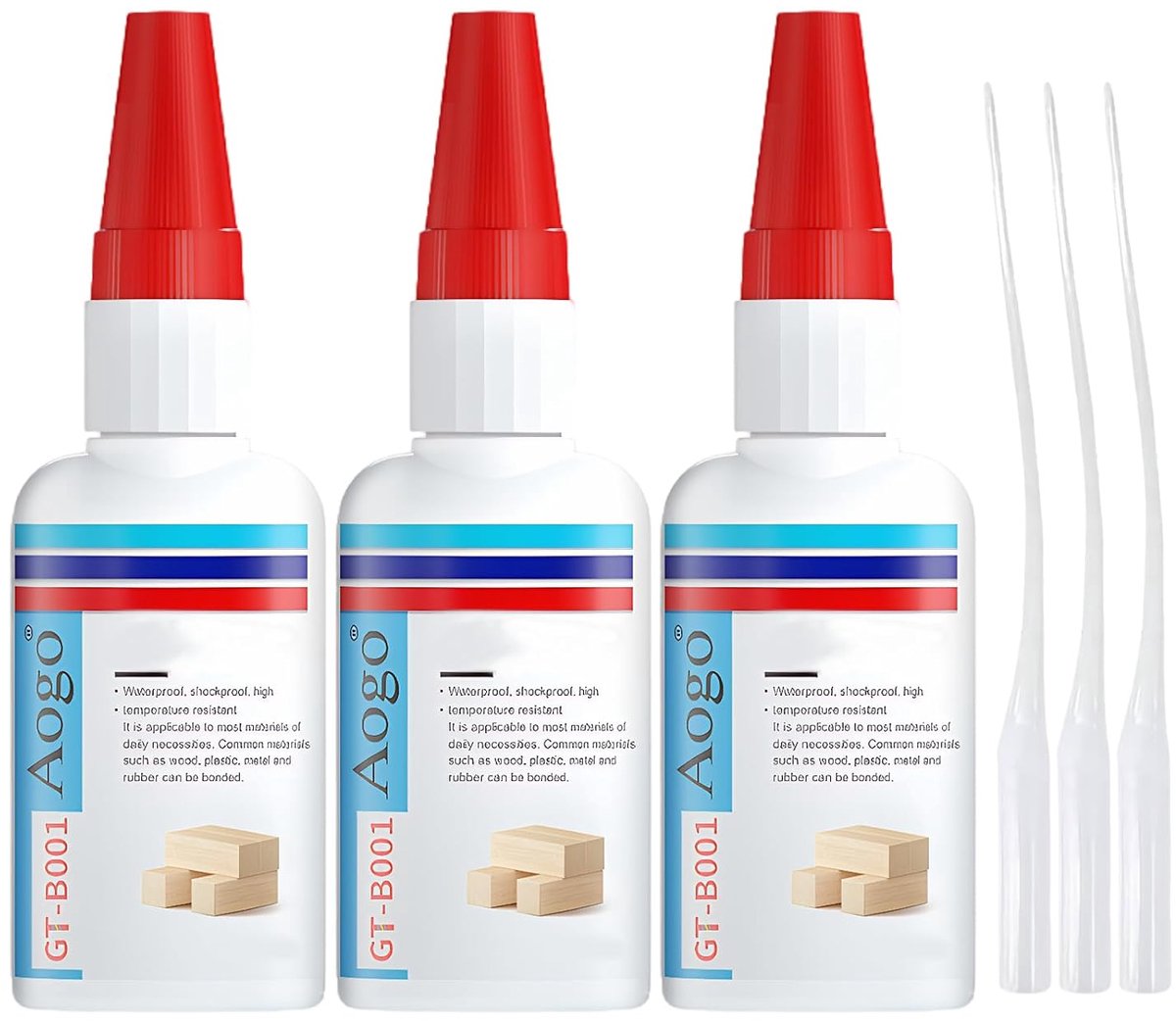 Houtlijm 3pcs 30g - Extra sterk - Sneldrogend - Voor precisie houtbewerking - ShopVlot
