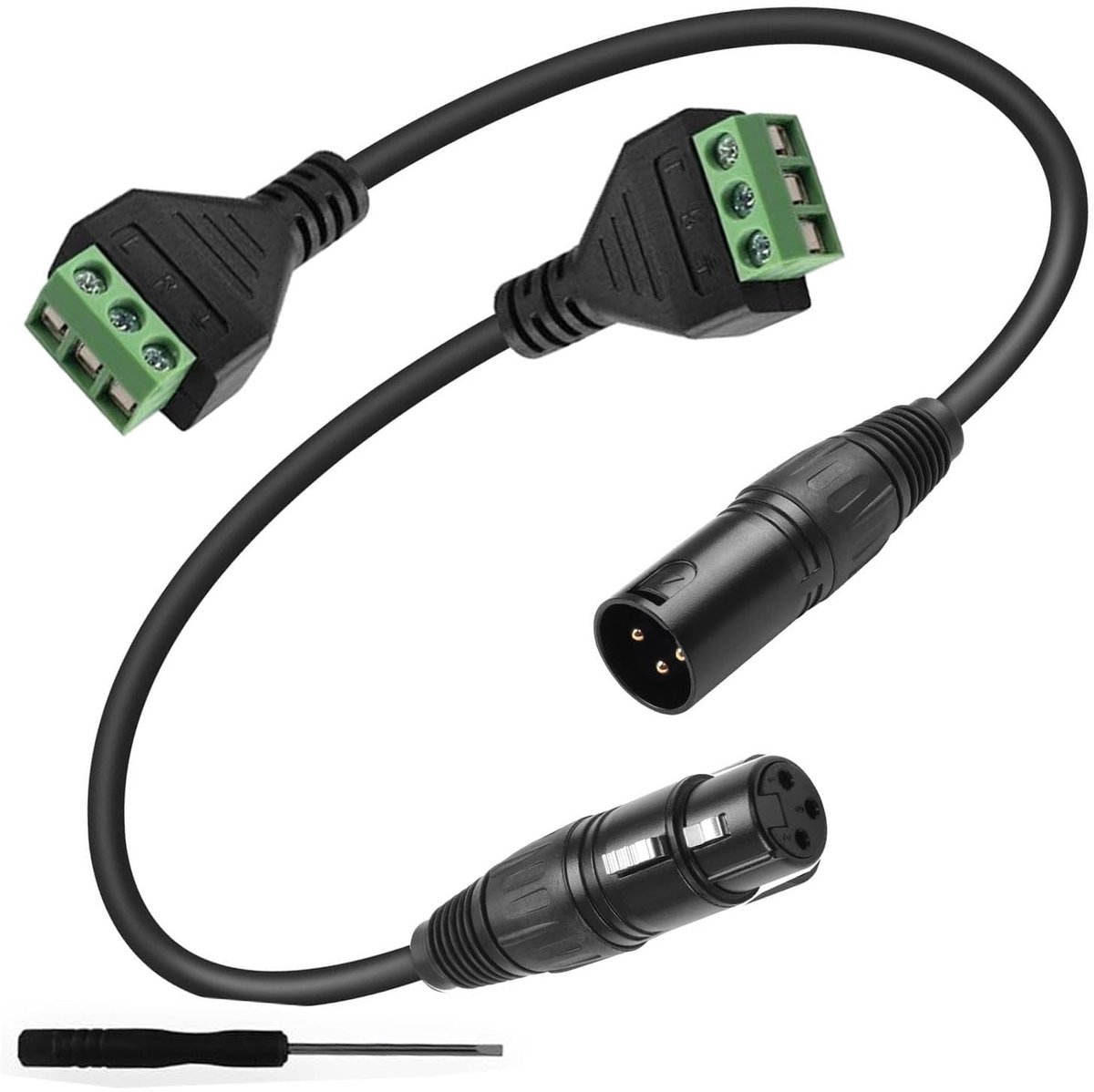 XLR connector 3-pins - vrouwelijke plug - screw terminal - ideaal voor microfoons en audioapparatuur - ShopVlot
