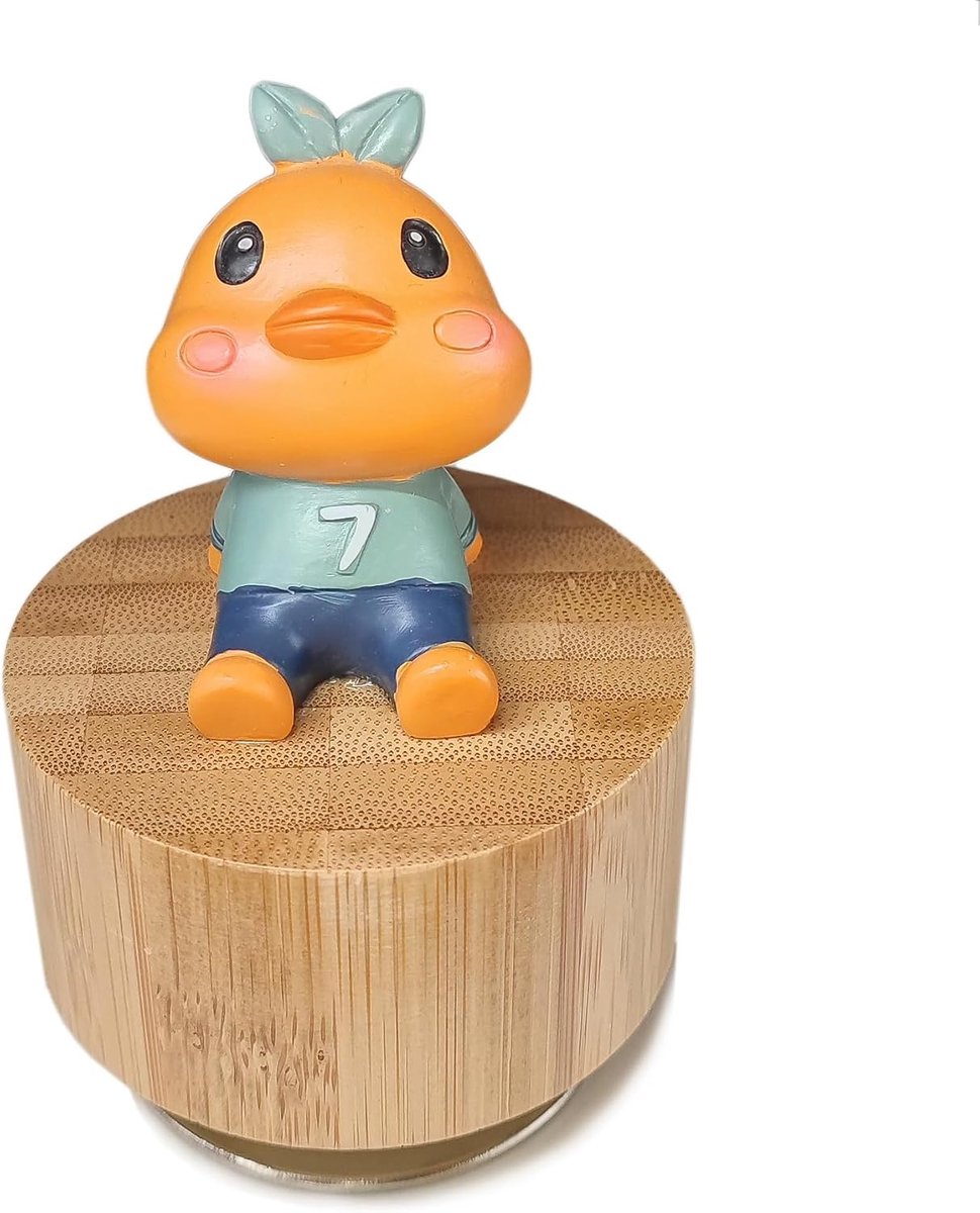 Mini Wooden Animal Rotary Music Box with Cute Chick Ornament (Tune: It's a Small World) - ShopVlot