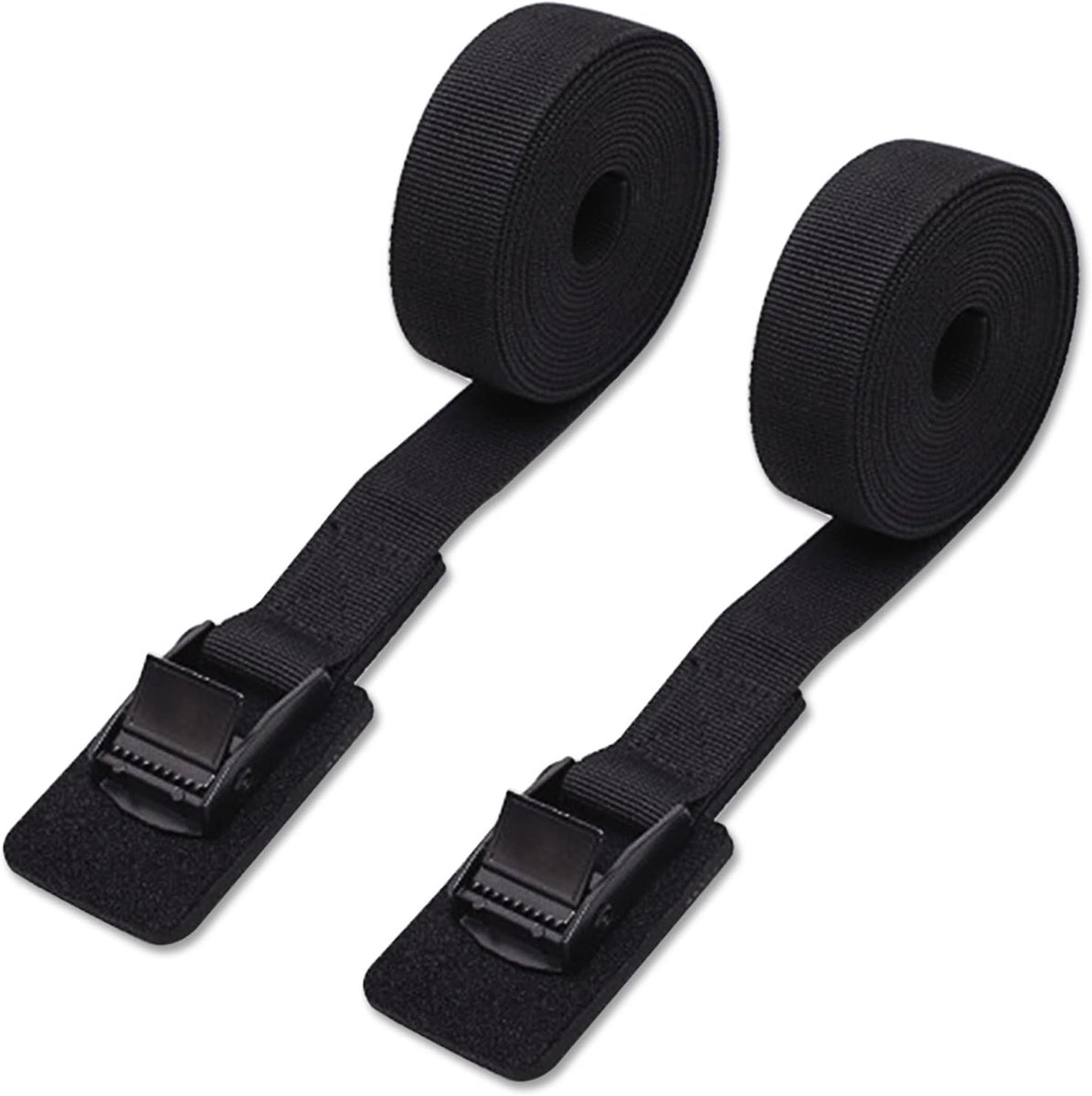 Pack of 2 Heavy Duty Lashing Straps with Thick Protective Pad, Kayak Lashing Straps, Luggage Straps, Adjustable Cam - ShopVlot