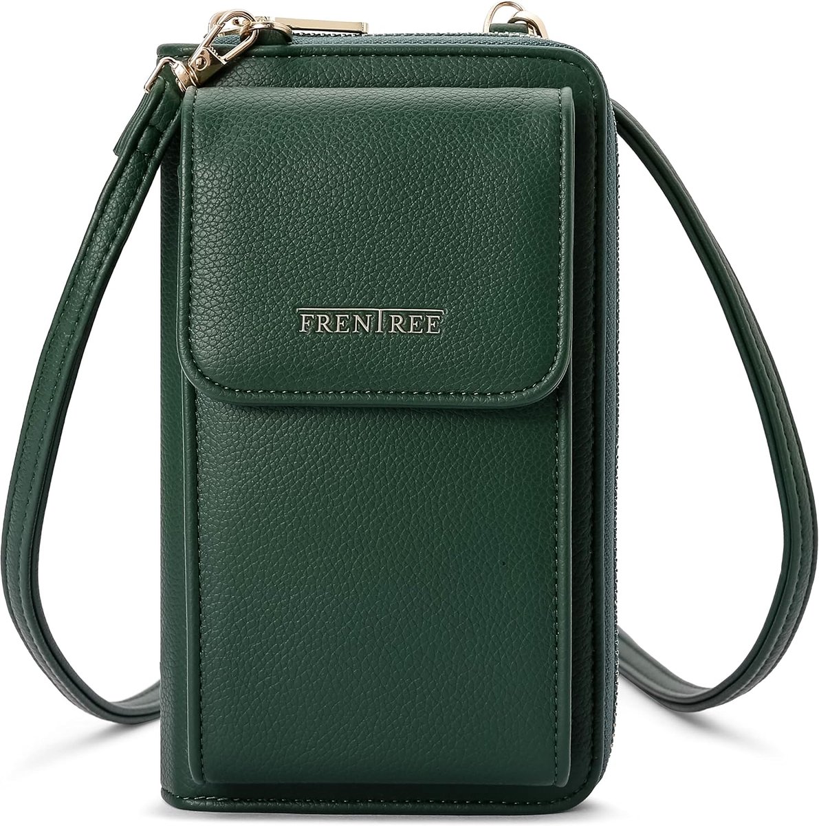 Women's Small Shoulder Bag Crossbody Handbag with Many Compartments, All-Around Zip Purse Mobile Phone Bag - ShopVlot
