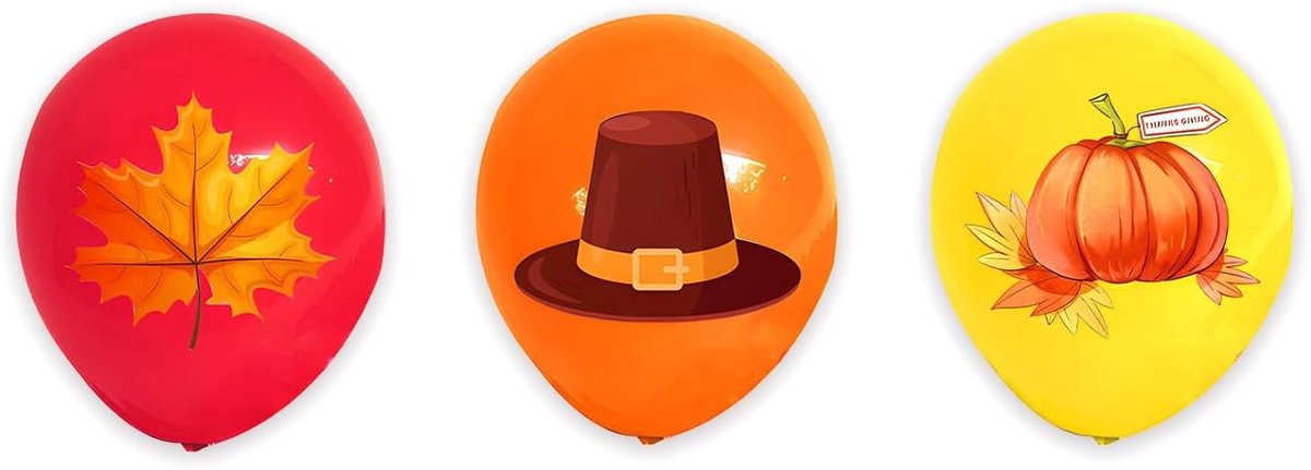 Koboko Thanksgiving Latex Balloons, Autumn Decoration, Set of 18 - ShopVlot