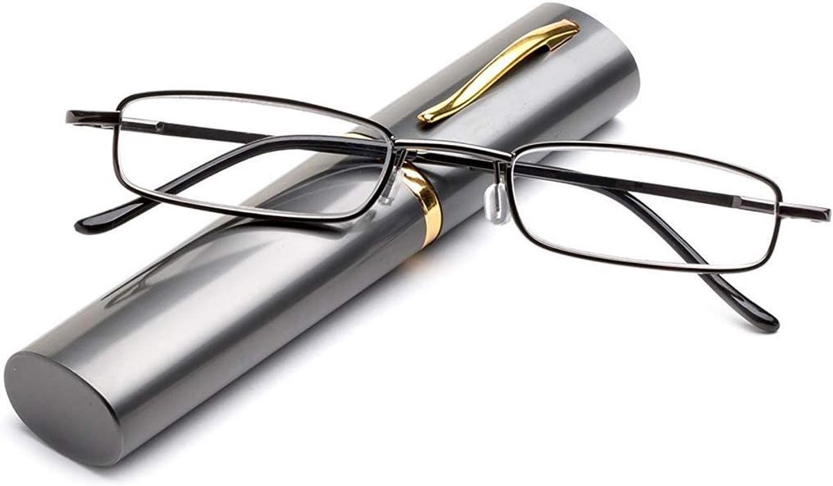 KoKoBin Flexible Metal Reading Glasses Vision Aid with Spring Hinge Reading Aid Unisex Reading Device with Glasses - ShopVlot