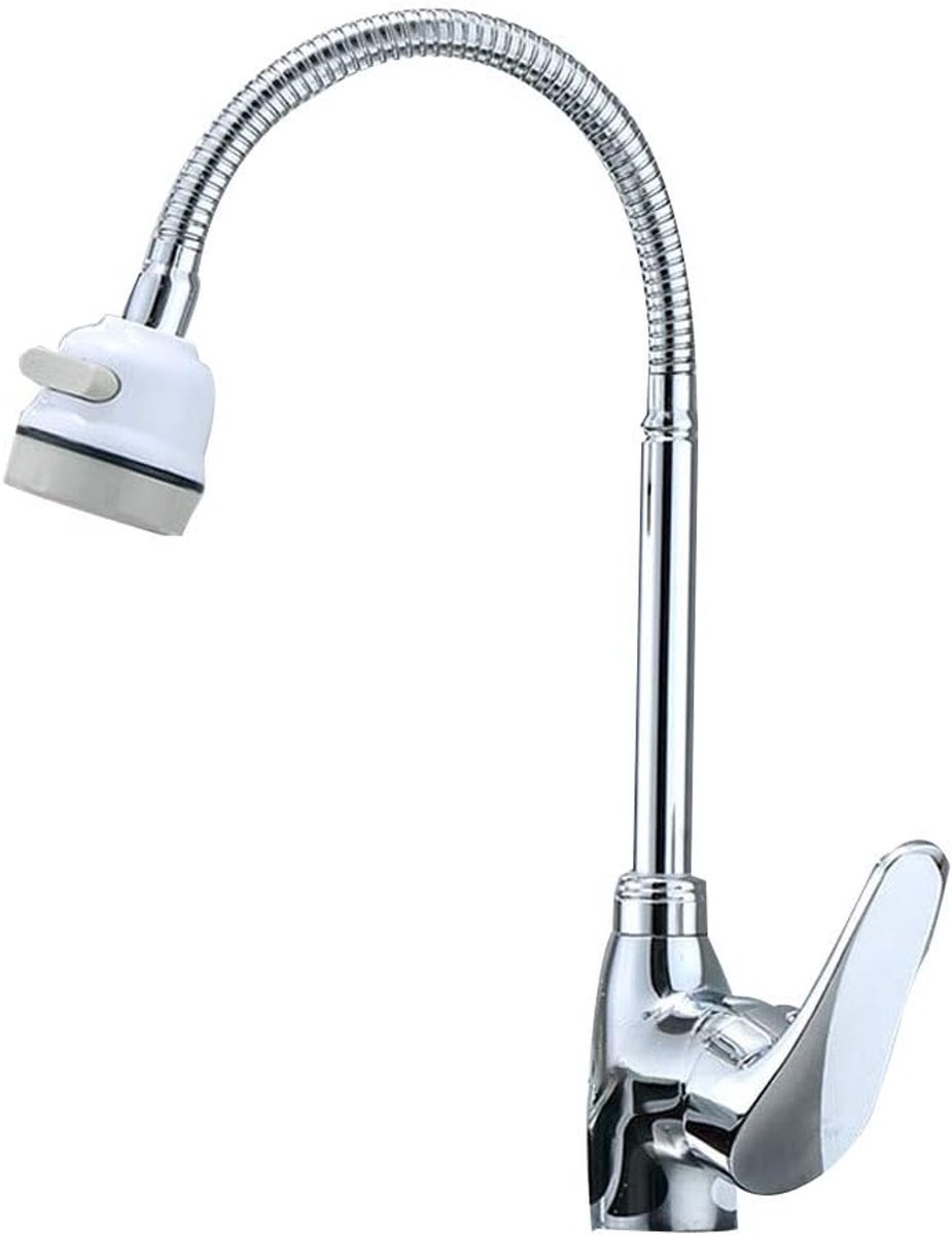 Keukenkraan single gats - draaibaar koper - warm en koud water - veilig en gezond - ShopVlot