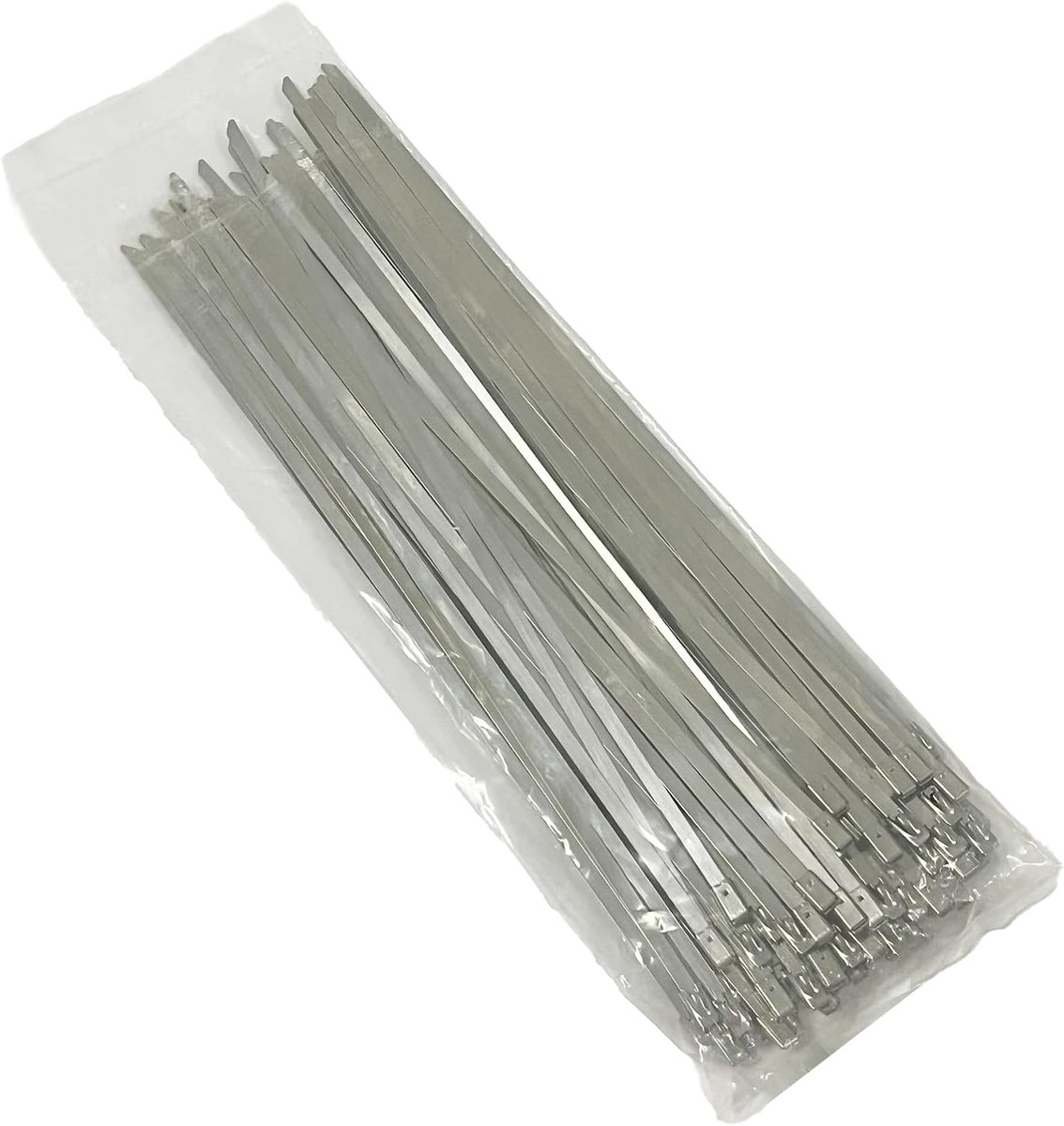 Stainless Steel Cable Ties, Metal Zipper Ties, 200 x 4.6 mm, 100 kg Tensile Strength, 80 Pieces - ShopVlot