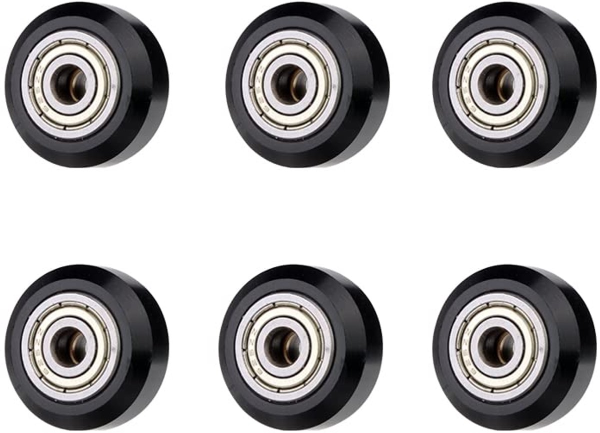 3D Printer Accessories, V Grooves POM Models, Plastic Belt Pulley, V Groove, Ball Bearings, Belt Pulley Passive, Round - ShopVlot