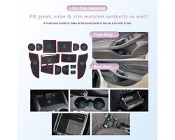 LUWU Car Anti-slip Rubber Mats For Ford Focus ST-Line 2022 2023 2024 Facelift Center Console Non Slip Mats Anti-Dust - ShopVlot