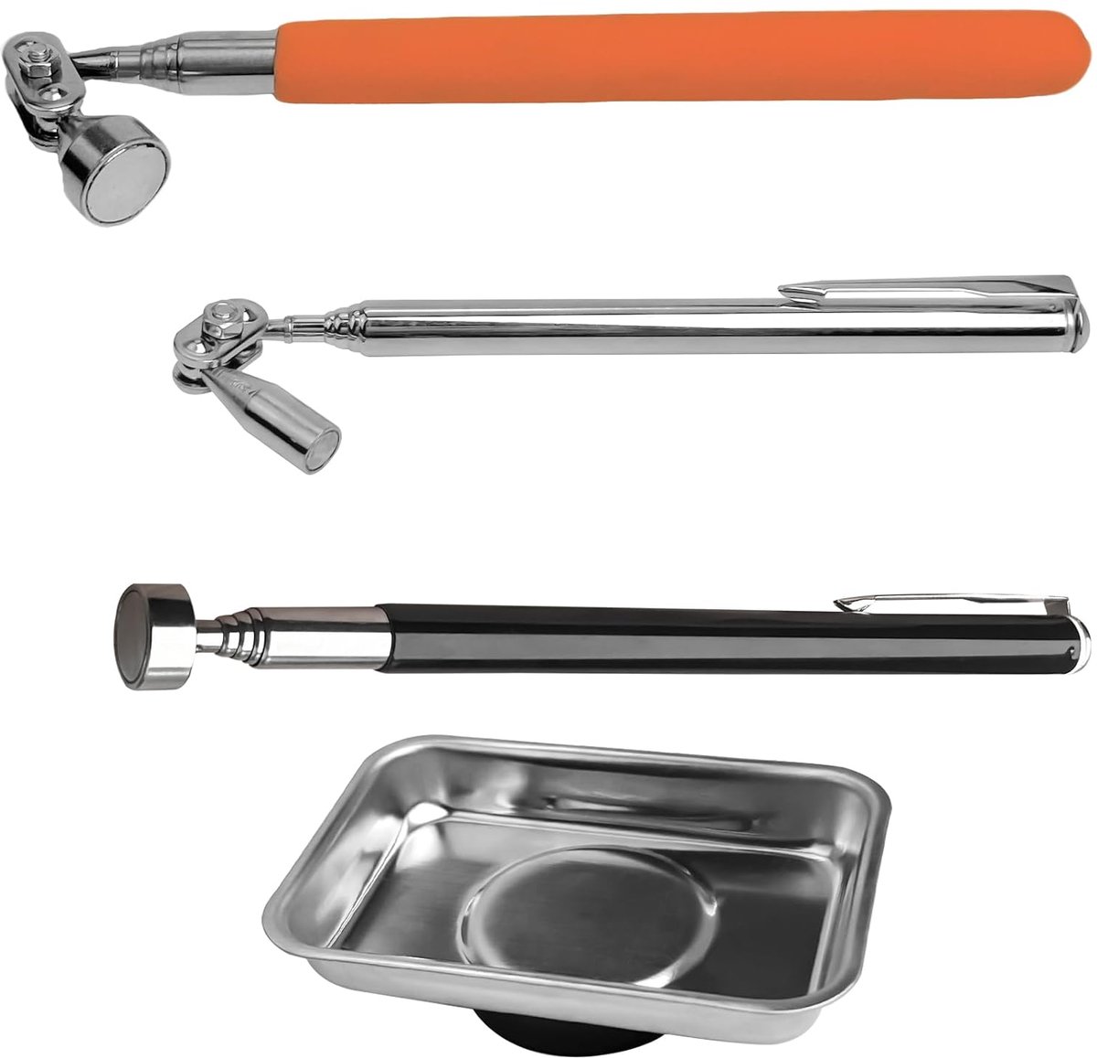 3pcs Telescopic Magnetic Rod, 1.5LB, 3.5LB, 5lb Stainless Steel Magnetic Gripper, Telescopic Rod Magnet Tool - ShopVlot