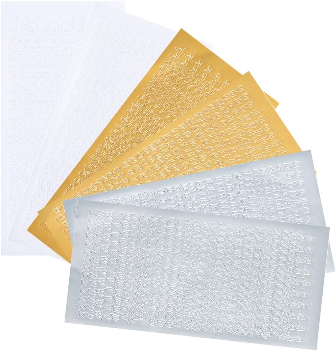 Set of 6 labels of cera velas de bautismo, 2 de CADA Color: Dorado, Plateado and Blanco (1 mayúscula and 1 minute). - ShopVlot