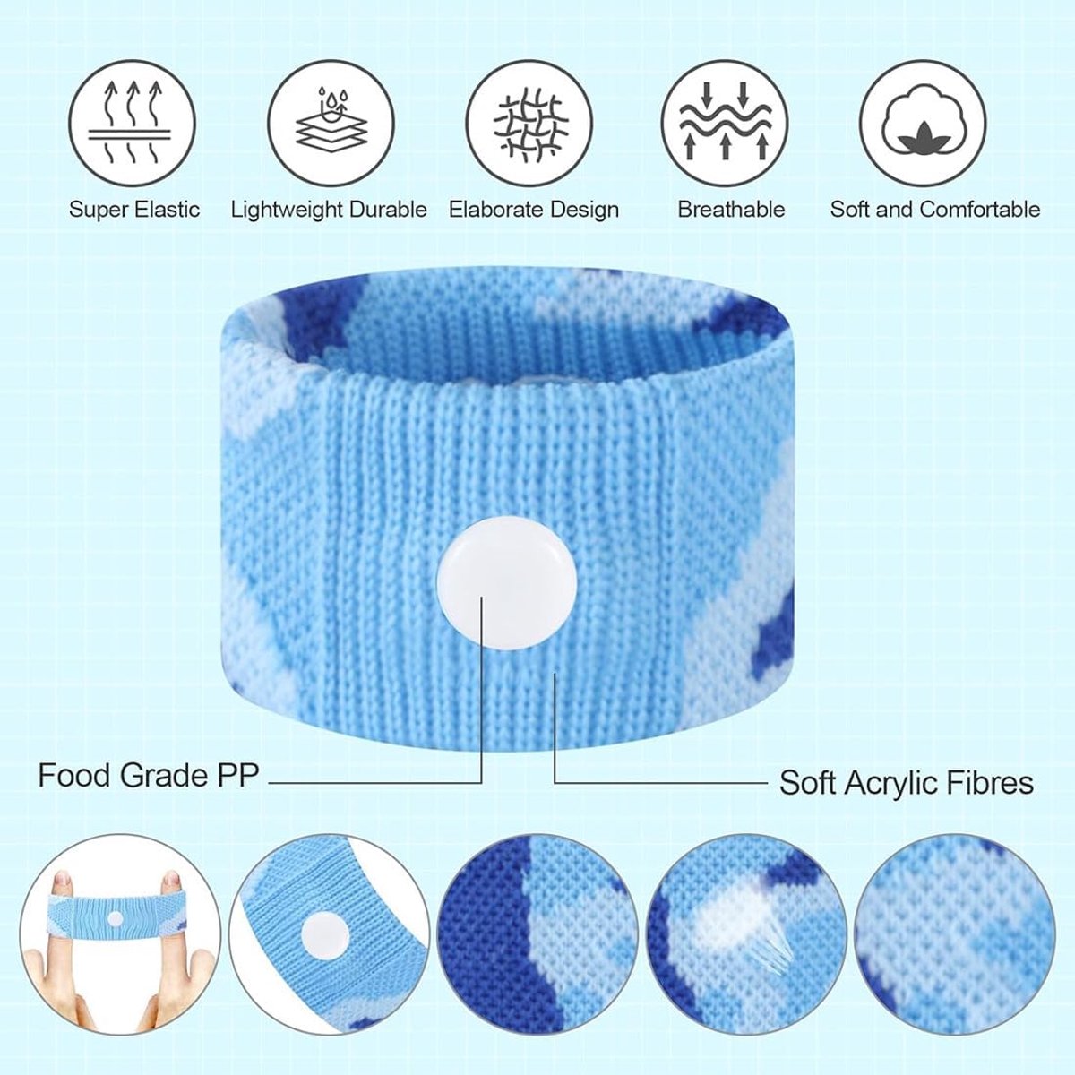2 x Anti-Dizziness Bracelets for Children and Adults, Anti-Nausea Bracelet, Ideal for Air Travel, Sailing and Car - ShopVlot