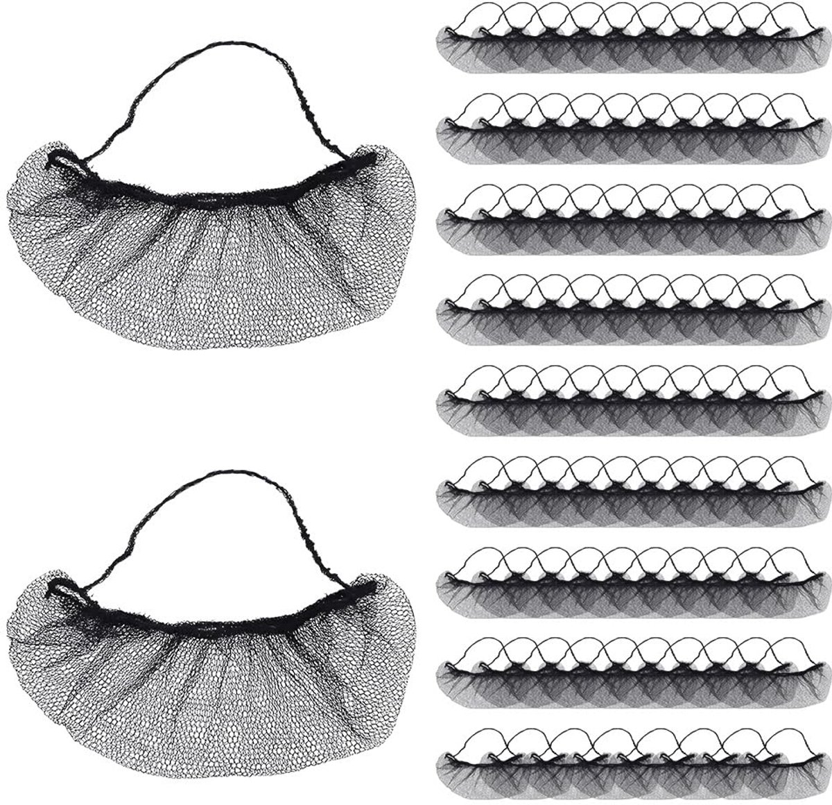 100 Stuks Nylon Baardnet, Baardbescherming, voor Gastronomie,Keuken - ShopVlot