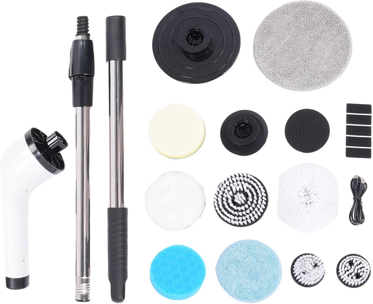 Yinhing Toilet Brush, Cordless Cleaning Supplies Scrubber Brush with an IPX7 Waterproof Rating for Floors, Furniture - ShopVlot
