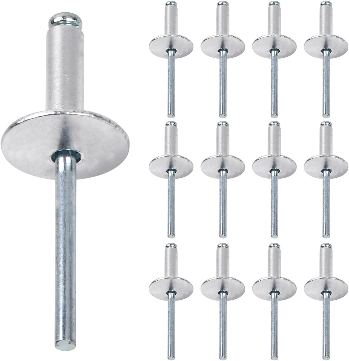 50 stuks blindklinknagels blindklinknagels met gebogen aluminium kop aluminium klinknagels met grote flens, voor - ShopVlot