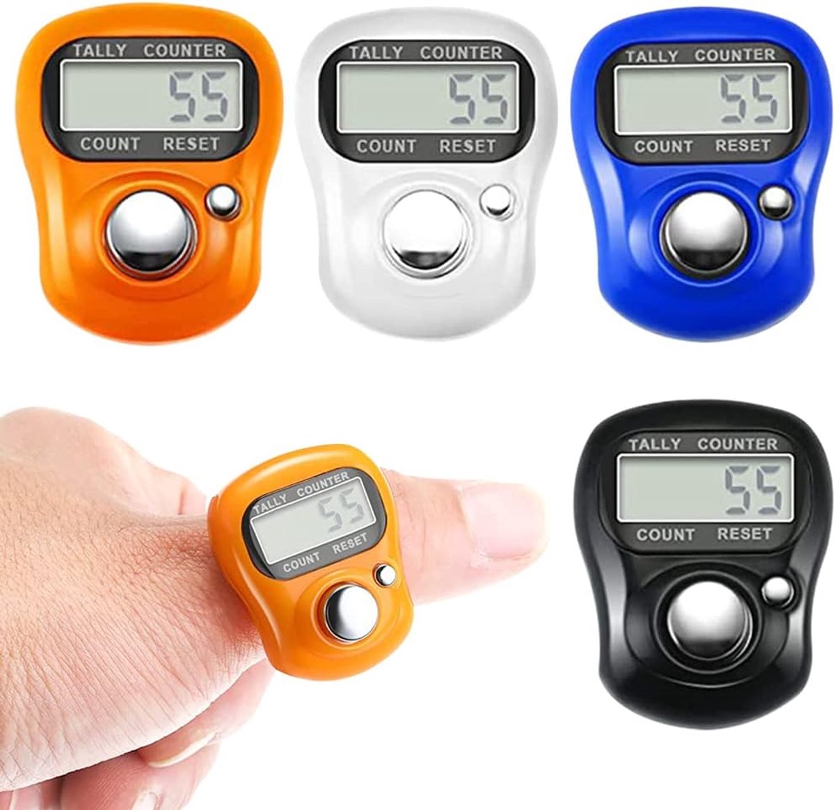 Foreverup Electronic Finger Counter, 4 Pcs Mini Hand Counters, Row Counter, Knitting, Digital Finger Counter, Clicker - ShopVlot