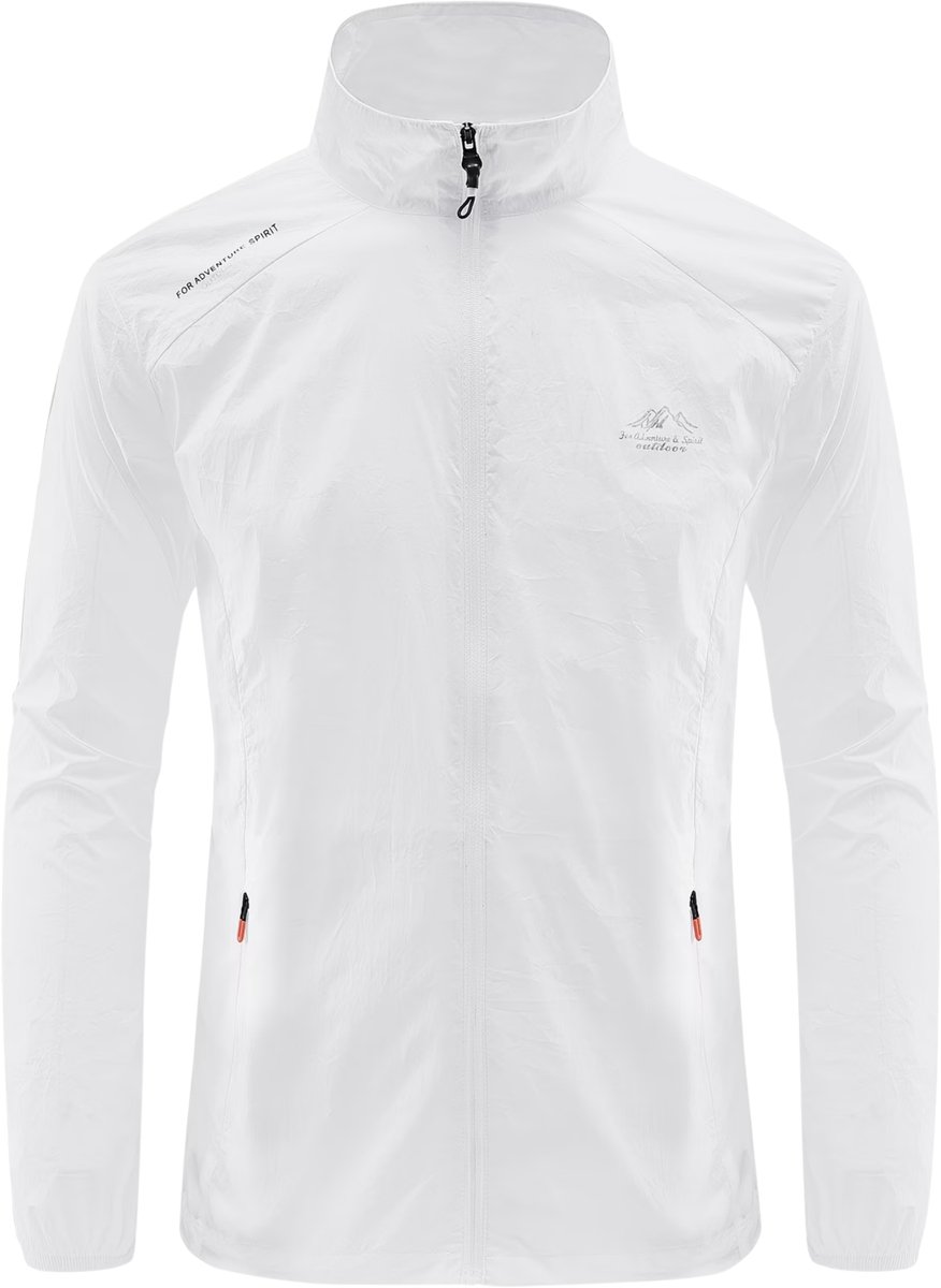 Currero Zomerjas Heren Tussenjas Zomerjack Volwassenen Windjack Windbreaker Outdoor Wit