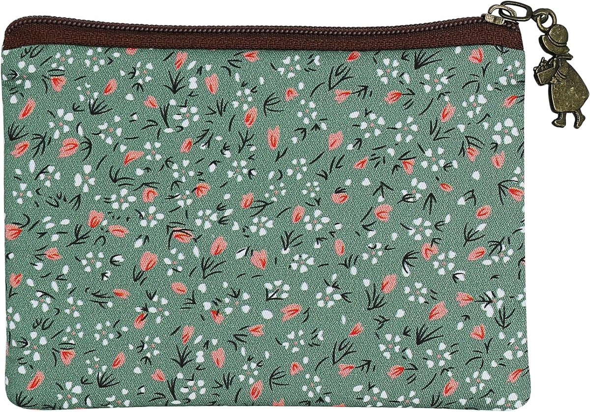 Kleine portemonnee voor dames, muntzakje, kleine stof, kleine portemonnee voor vrouwen, muntportemonnee met - ShopVlot