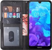 Huawei y5 2019 hoesje bookcase zwart wallet case portemonnee book case