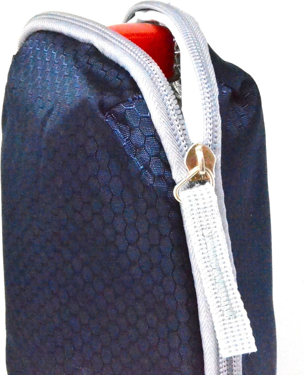 Koeltas voor flessen met riem, blauw, glanzende stijl, voor flessen van 1,5 en 2 l - ShopVlot