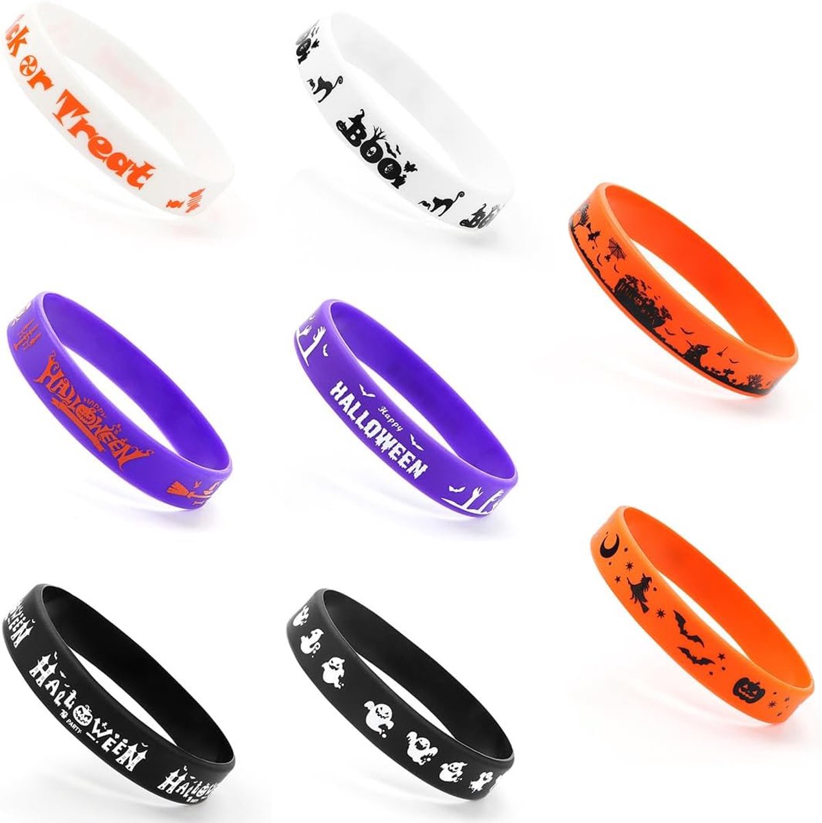 Damesarmbanden 8 stuks - personaliseerbaar - siliconen - perfect voor festivals - ShopVlot