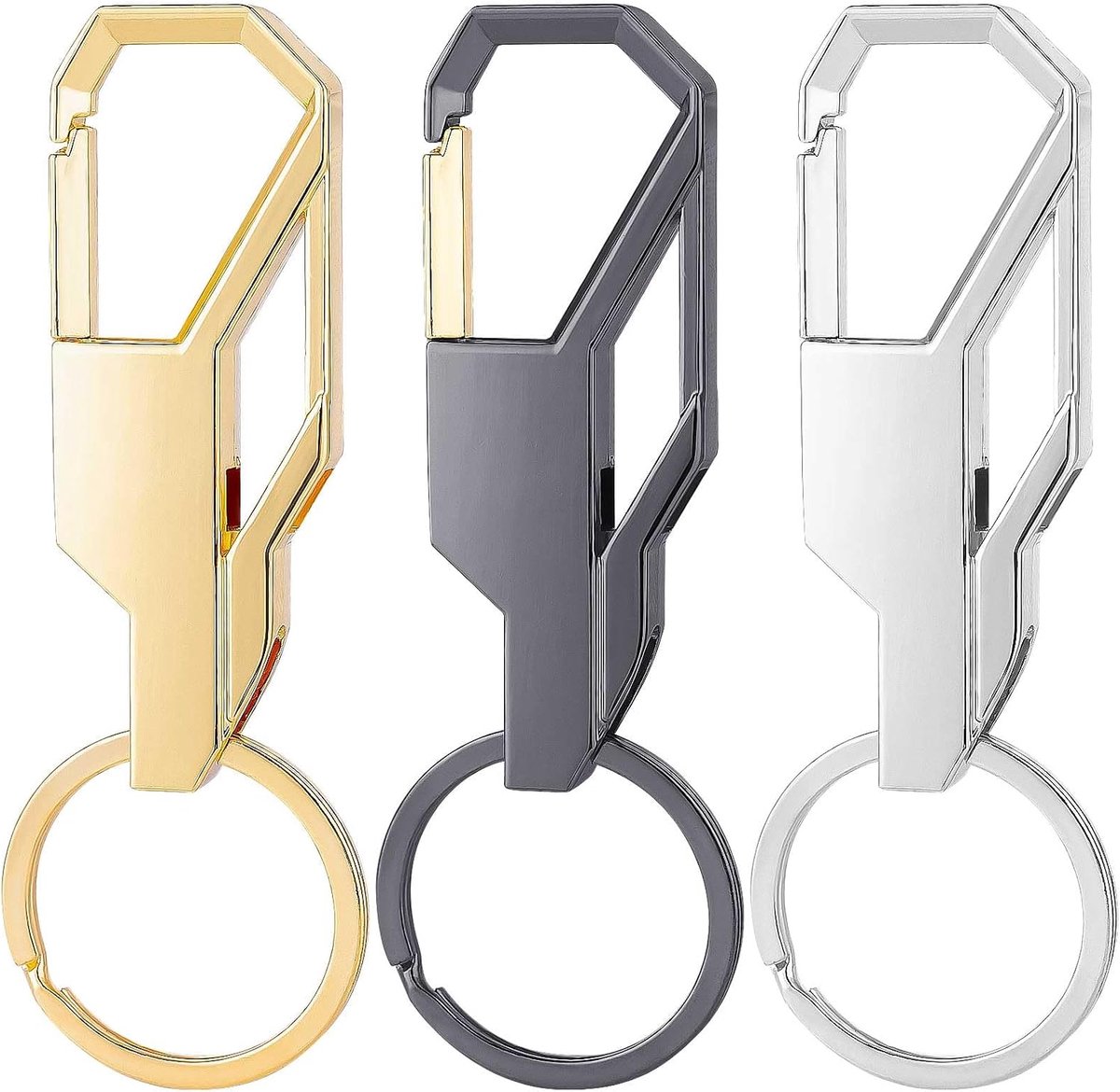 Carabiner haken 3 stuks - zinc alloy - multicolor - handig voor sleutelorganisering - ShopVlot