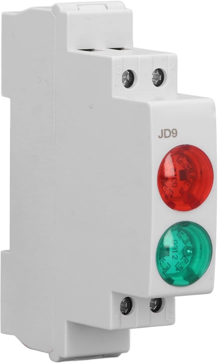 DIN Rail Signaalverlichting 230V - Dubbele LED Lampen - Groen Rood Indicator - Geschikt voor Verdeeldozen - ShopVlot