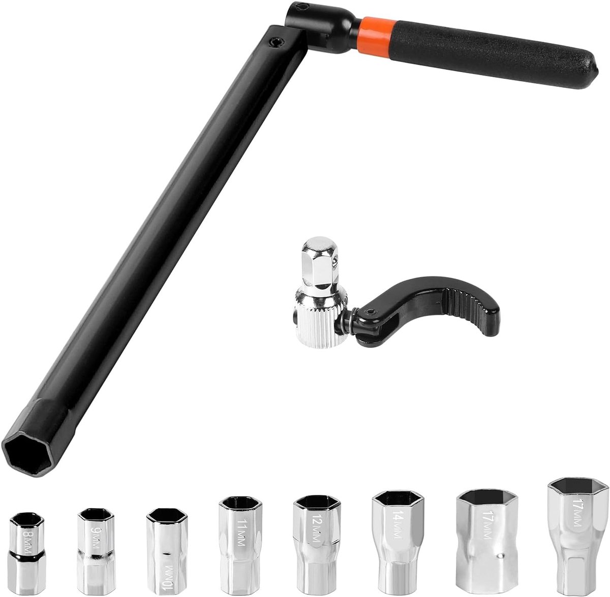 Flesmoersleutel 10 x - Universeel 8-17 mm - Robuust carbonstaal - Ideaal voor kraanmontage - ShopVlot