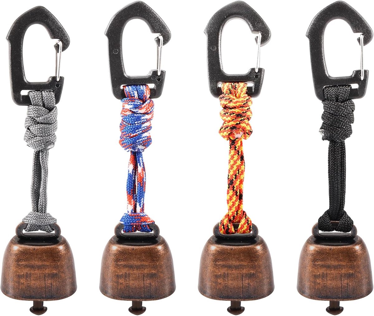 Berenbel set van 4 - gietijzeren berenbel - duidelijk geluid - ideaal voor kamperen - ShopVlot