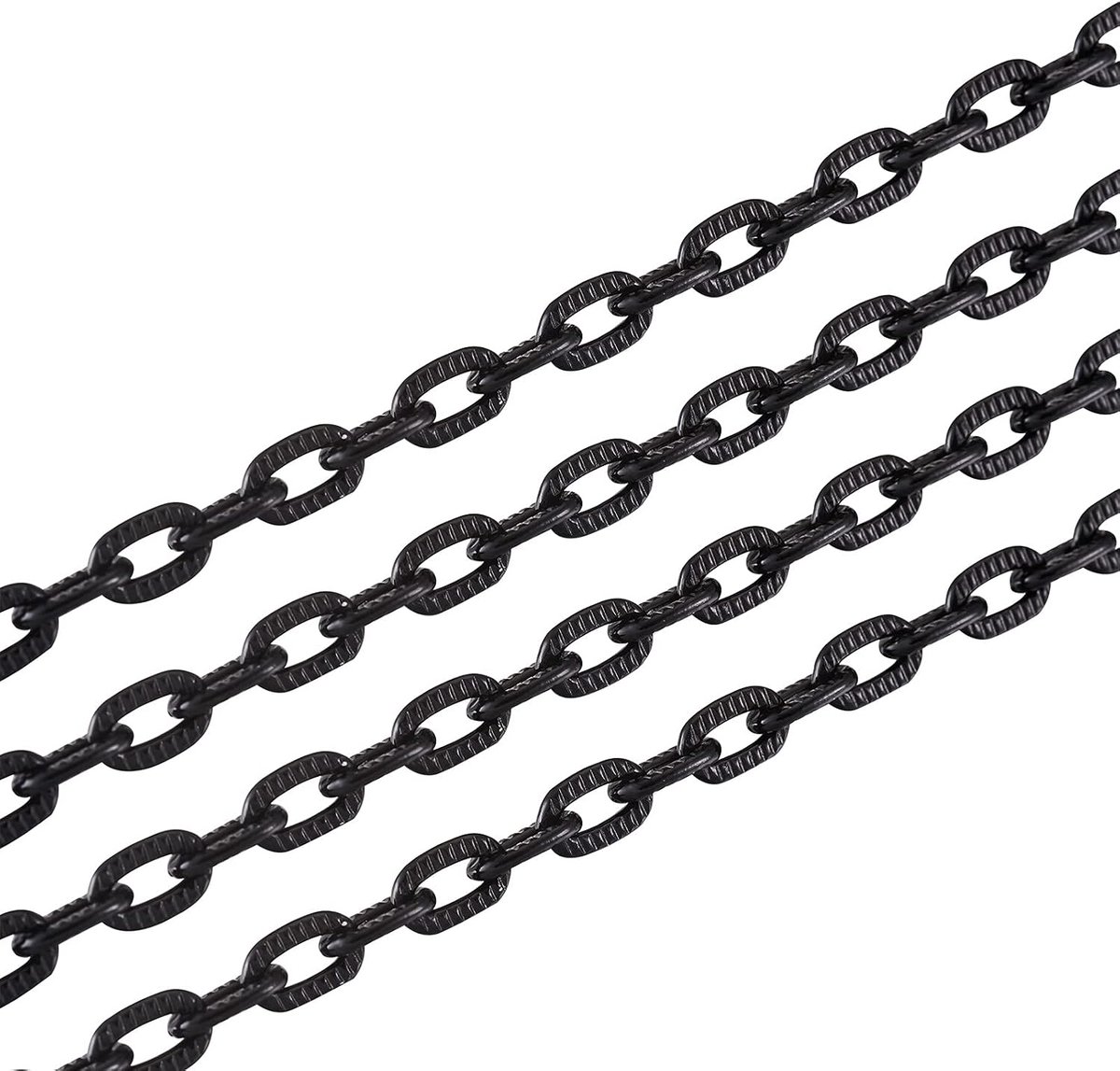 Aluminium kabelketting 16.4 voet - zwart 8x5mm - ongelast open kruis ovaal - perfect voor sieraden maken - ShopVlot