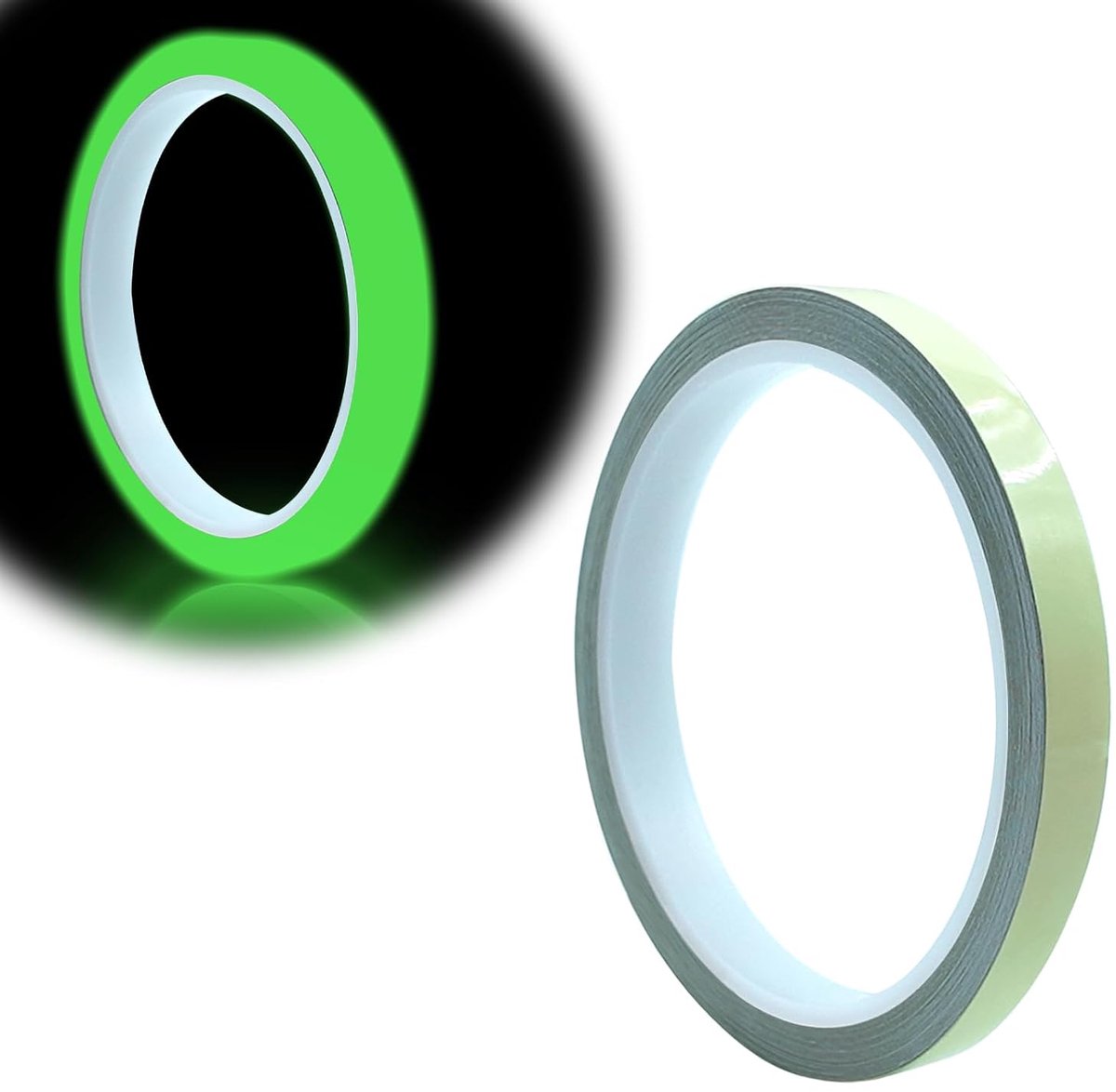 Zelfklevende tape 5 m x 1 cm - fluorescerend en fosforescerend - nachtveiligheid - ideaal voor schakelaars - ShopVlot