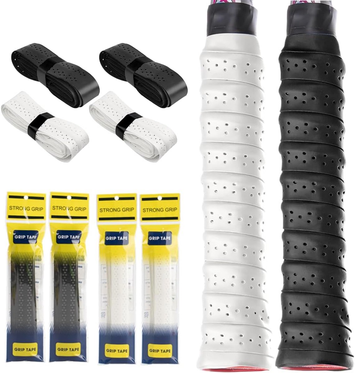 Tennisgrepen 4 stuks - super ademend - absorberend - antislip en sneldrogend - ShopVlot