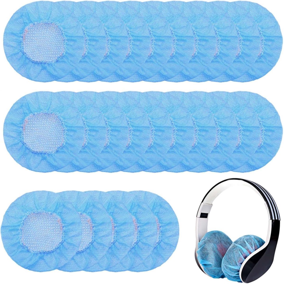 Hoofdtelefoon covers 200 stuks - Stretchy - Wegwerpcovers - Hygiënisch gebruik - ShopVlot