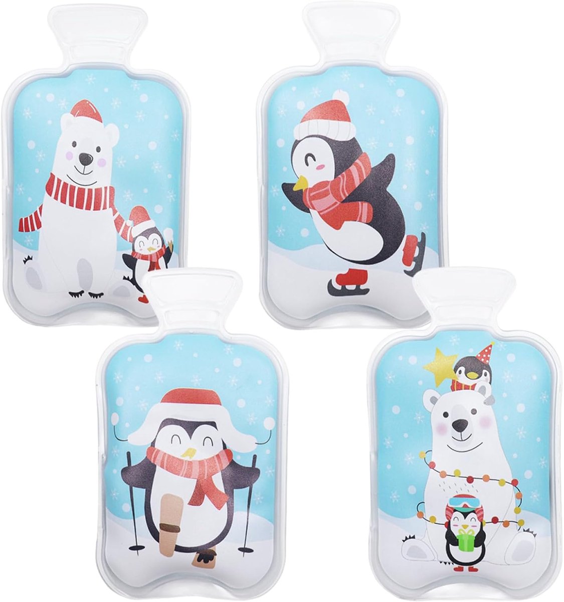 Handwarmer set 4 stuks - kerstmotieven - herbruikbare handwarmers - ideaal voor koude dagen - ShopVlot