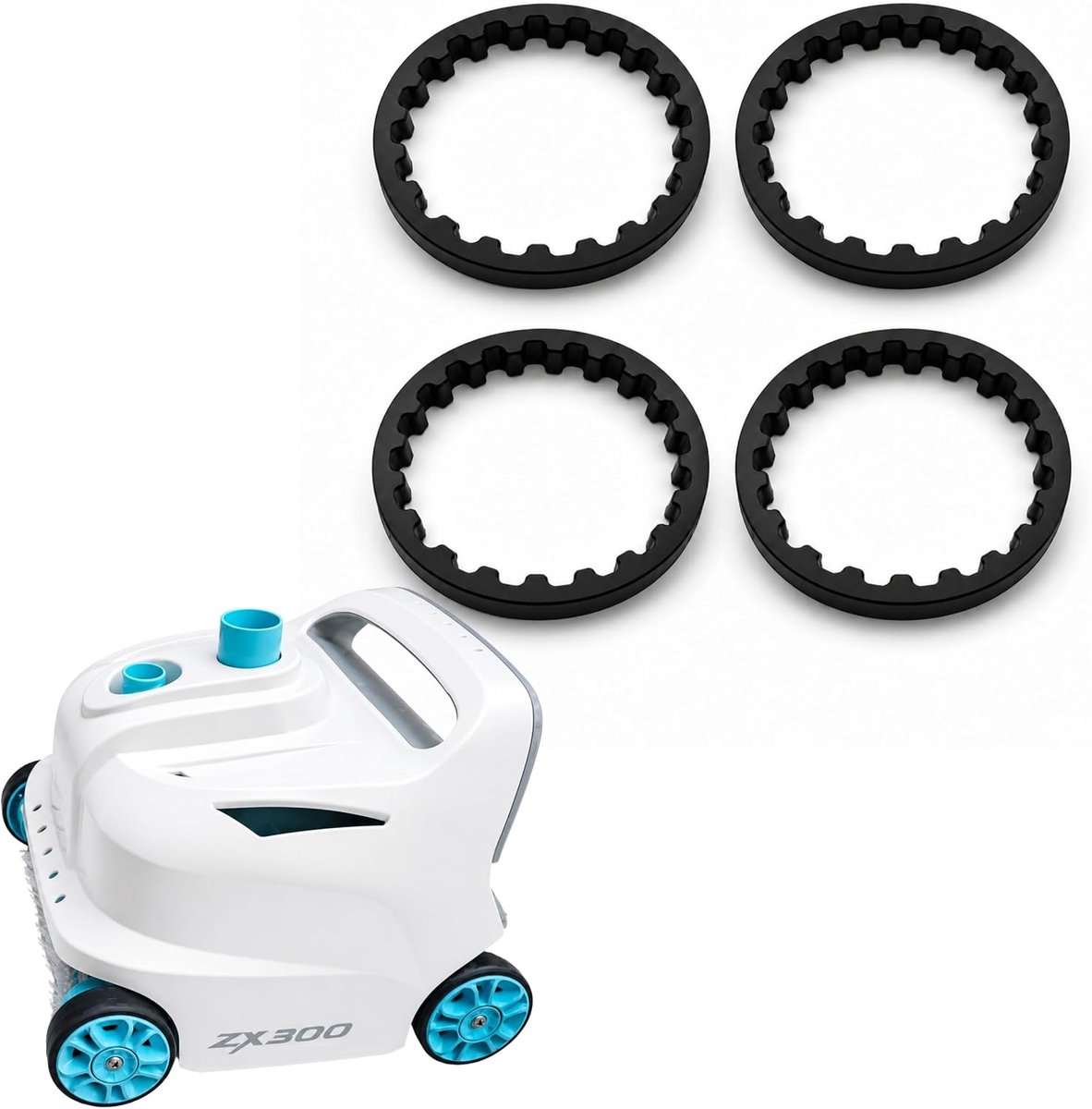 4 reserveriemen, compatibel met Intex Steinbach ZX300 en ZX300 Deluxe zwembadstofzuiger, T5-B6-Z19 96 mm tandriem - ShopVlot