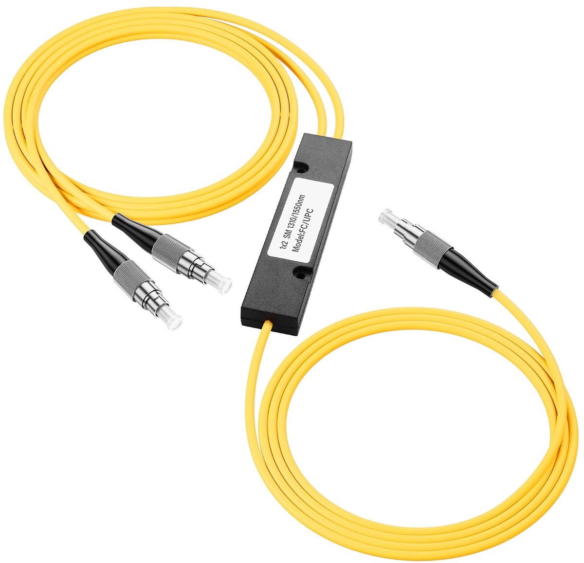 FC/UPC Glasvezel Splitter 1x2 - Optische Kabel Verdeler voor Netwerk en Communicatie