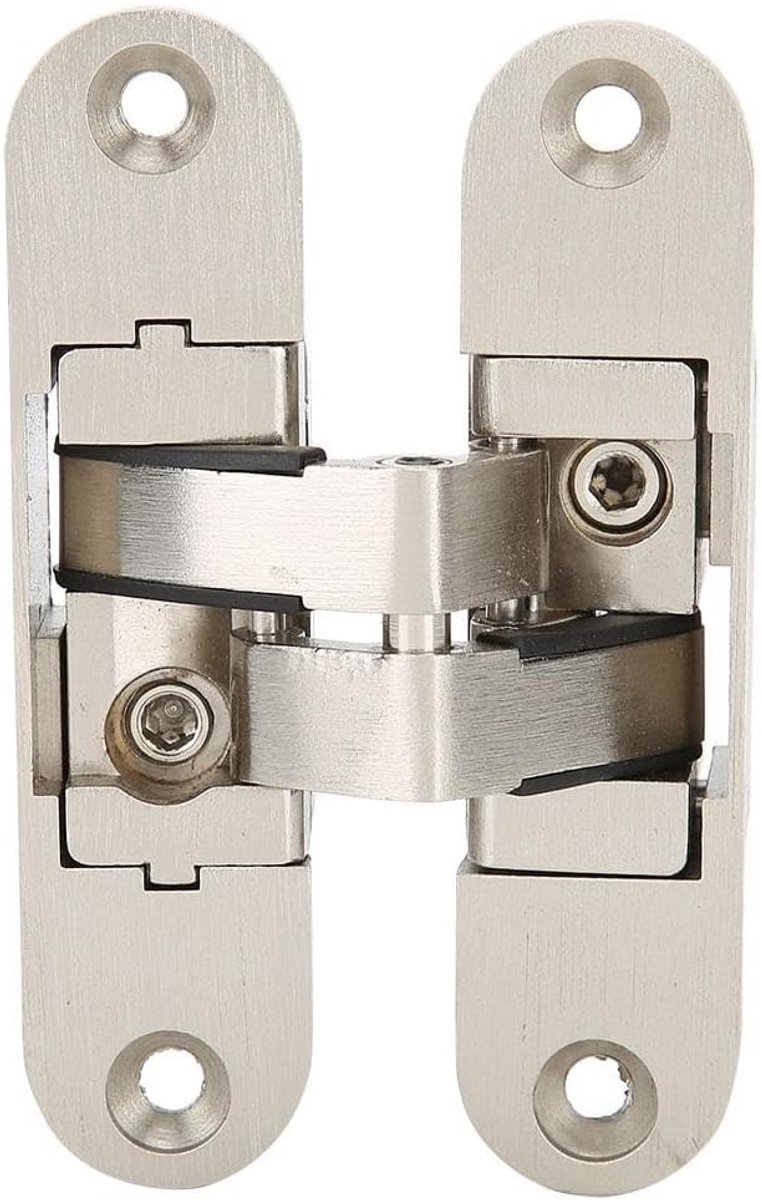 DEWIN Zinc Alloy Hinge Adjustable Hidden Cross Hinge Low Noise Furniture Accessories Wear Resistance (23mm x 95mm) - ShopVlot