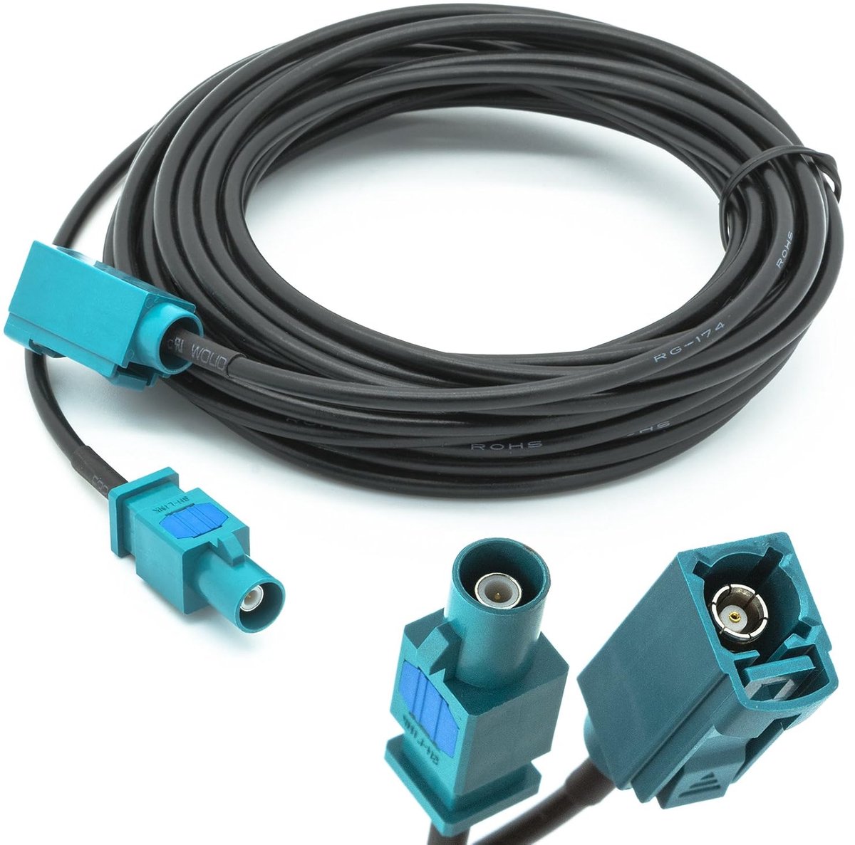 Adapter Universe 5m extension FAKRA plug to FAKRA bus antenna adapter RG 174 type Z cable suitable for universal GPS - ShopVlot