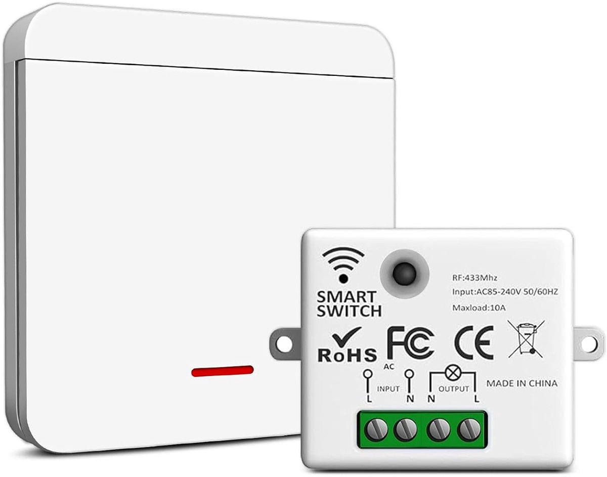 Wireless Switch Set 230 V Safety Switch with Wireless Transmitter and Receiver, Controller, Waterproof Wall Switch for - ShopVlot